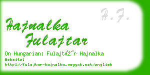 hajnalka fulajtar business card